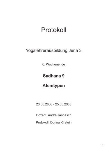 Sadhana 9 Atemtypen - yoga zentrum jena