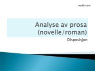 Analyse av prosa (novelle/roman) - Noddi