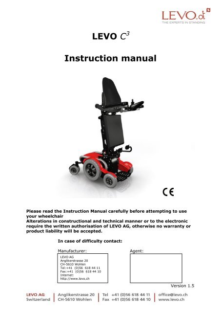 Instruction & Service Manual LEVO C3 - Levo AG