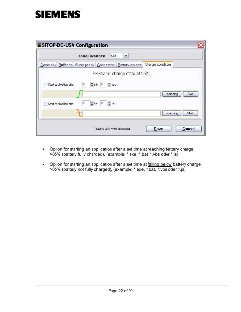 User Instructions SITOP DC UPS Software “Application”