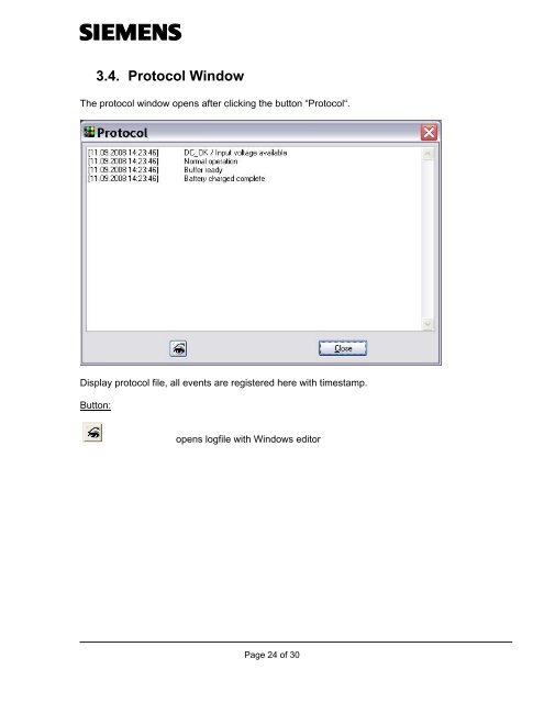 User Instructions SITOP DC UPS Software “Application”