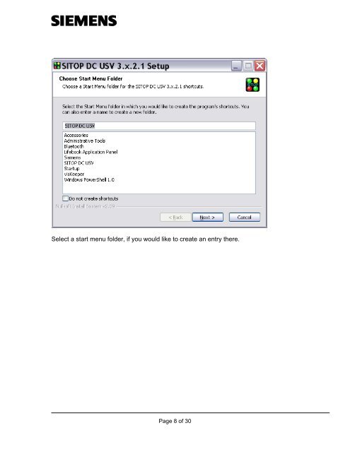 User Instructions SITOP DC UPS Software “Application”
