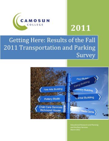 Results of the Fall 2011 Transportation and ... - Camosun College