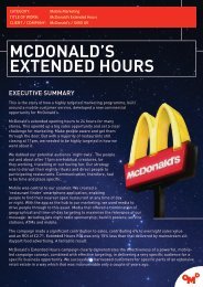 McDonald's Extended Hours.pdf - The Marketing Society