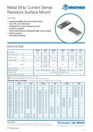 Metal Strip Current Sense Resistors Surface Mount - TT electronics ...