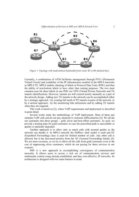 Differentiation of Services in IMS over MPLS Network Core