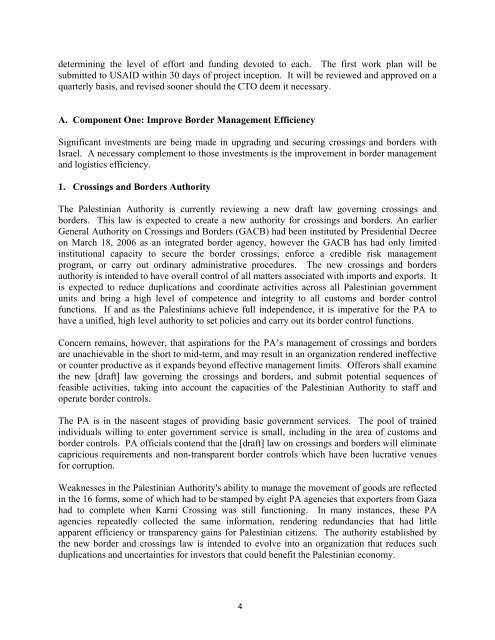 USAID - Trade Facilitation Project Statement of Work I. Introduction ...