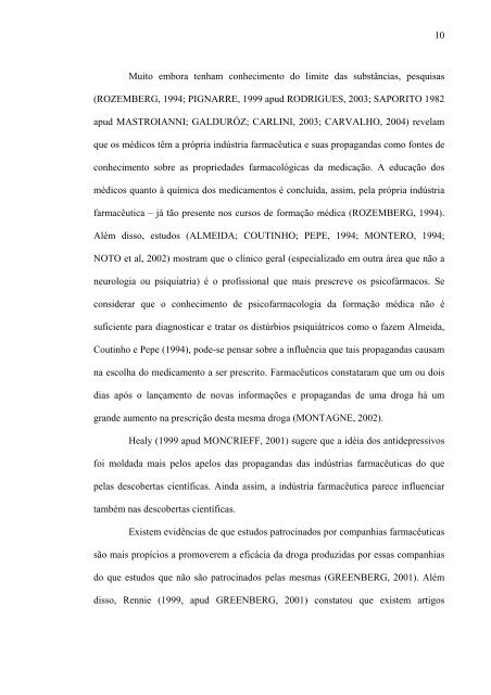 a visÃ£o de psicÃ³logos sobre medicaÃ§Ã£o no tratamento.