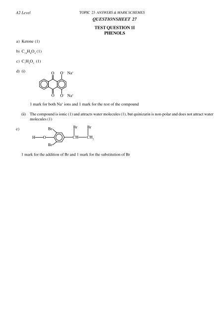 QUESTIONSHEET 1 E/Z (CIS/TRANS) ISOMERISM