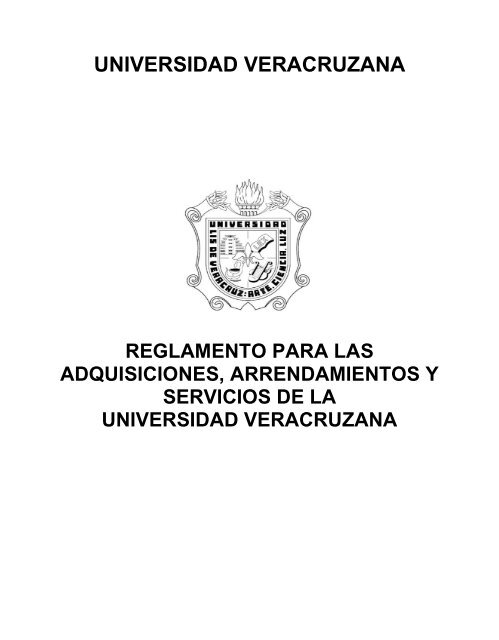 Reglamento para las Adquisiciones, Arrendamientos y ... - UV