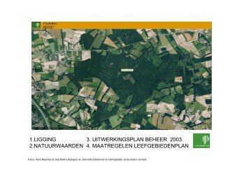 1.ligging 2.natuurwaarden 3. uitwerkingsplan ... - VeldwerkPlaatsen