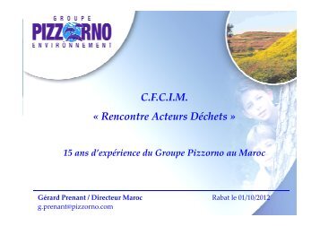 Présentation du Groupe Pizzorno au Maroc - Ea éco-entreprises