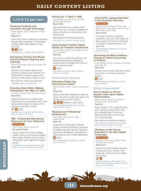 ISTE 2013 Program - ISTEconference.org