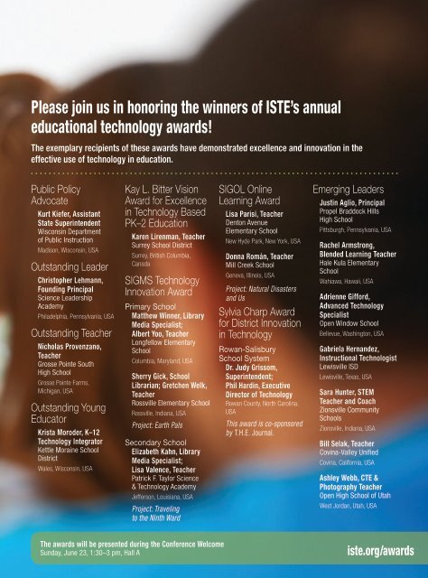 ISTE 2013 Program - ISTEconference.org