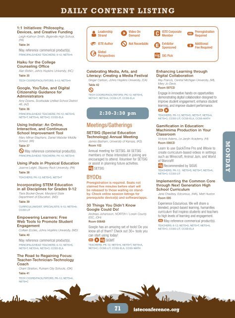 ISTE 2013 Program - ISTEconference.org