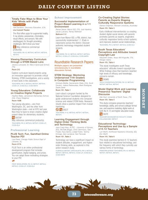 ISTE 2013 Program - ISTEconference.org