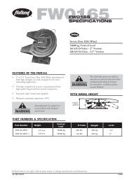 FW0165 SPECIFICATIONS - saf-holland baltic