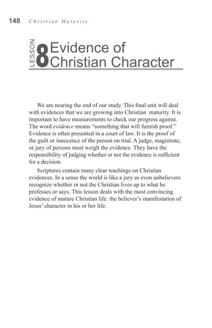 Christian Maturity - GlobalReach.org