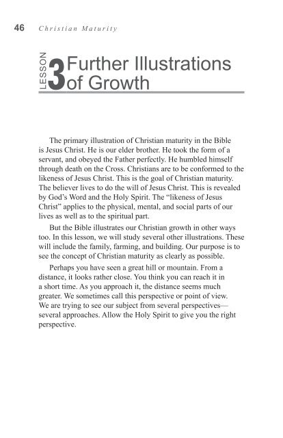 Christian Maturity - GlobalReach.org