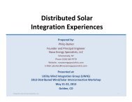 Distributed Solar Integration Experiences - Utility Variable ...