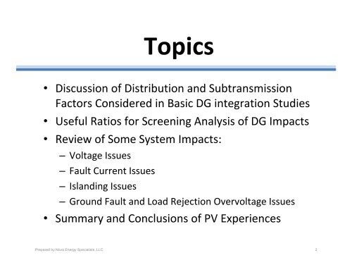 Distributed Solar Integration Experiences - Utility Variable ...