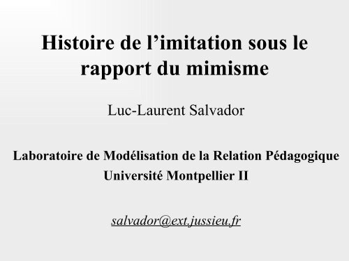 Imitation - Luc-Laurent Salvador