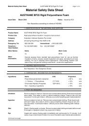 Material Safety Data Sheet - Insulation Industries