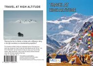 TRAVEL AT HIGH ALTITUDE - Medex - Medical Expeditions