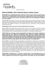 DAVID HARPER, CEO of Geodrill Ghana Limited ... - Upper Reach