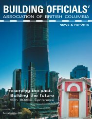 Spring/Summer 2005 - Building Officials' Association of BC