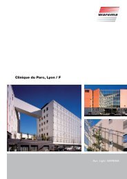 Clinique du Parc, Lyon / F - Warema