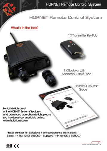 HORNET Quick Start Guide - RF Solutions