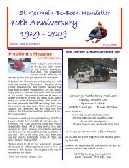 40th Anniversary - St. Germain Bo-Boen Snowmobile Club