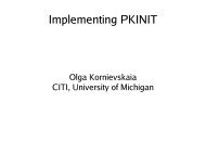 Implementing PKINIT - Internet2 Middleware Initiative