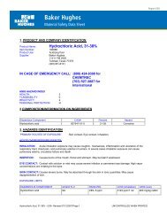 Hydrochloric Acid, 31-38% - USA - Baker Hughes