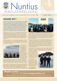 Spring 2011 Issue - Wirral Grammar School for Boys