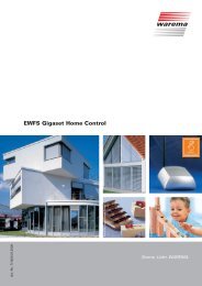 EWFS Gigaset Home Control - Warema