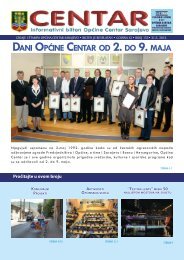 DANI OpÄine Centar OD 2. DO 9. MAJA - OpÄina Centar