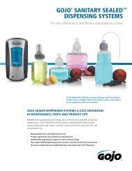 gojoÃ‚Â® sanitary sealed dispensing systems - GOJO Industries, Inc.