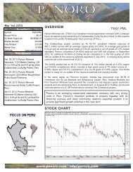 Fact Sheet - Panoro Minerals Ltd.