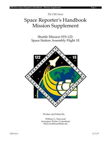 Space Reporter's Handbook Mission Supplement - CBS News