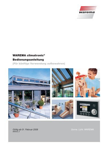 WAREMA climatronic® Bedienungsanleitung