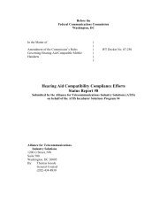 Hearing Aid Compatibility Compliance Efforts Status Report #8 - ATIS