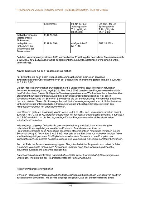 Exposee Zypern - firmengrÃ¼ndung ausland