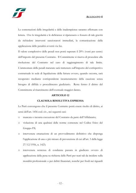 schema di contratto aperto per l'affidamento del servizio di supporto ...