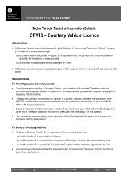 Courtesy Vehicle Licence - Department of Transport