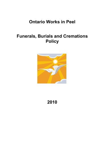 Funeral Burial and Cremations Policy Manual - Region of Peel
