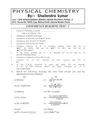 Mole Concept Confidence building test - Shailendra Kumar Chemistry