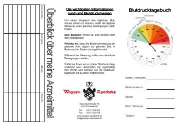 Blutdruck-Tagebuch - in der Wappen-Apotheke