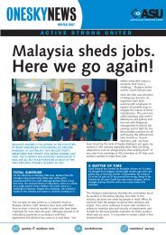 Malaysia Sheds jobs. Here We Go Again! - ASU NSW